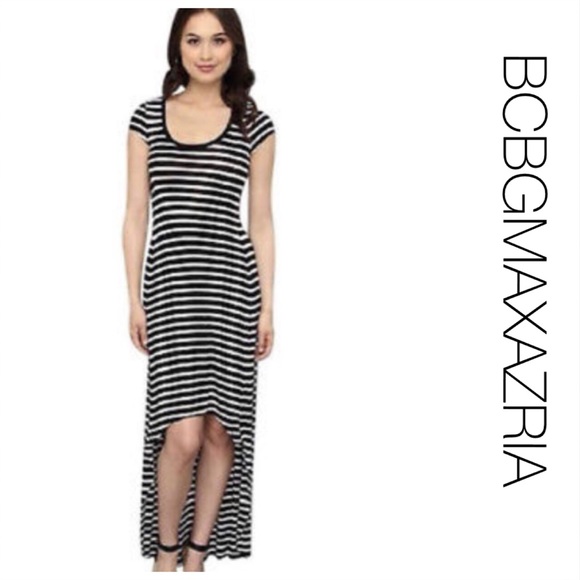 bcbg striped maxi dress